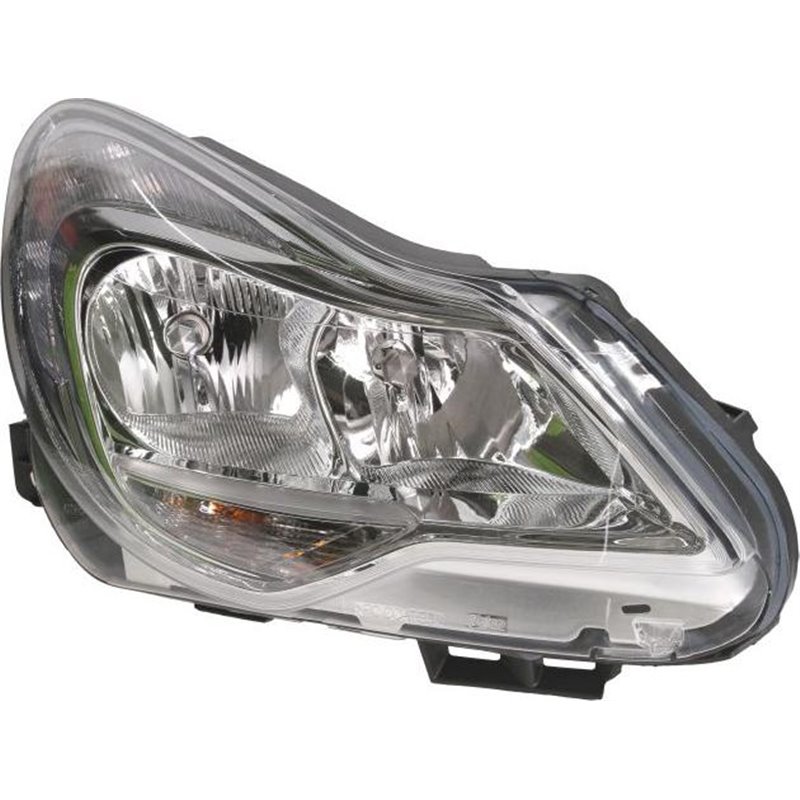 Lampa frontala Dreapta halogen. H1-H7. electric. cu motor. culoare insert. cromat. culoare semnalizator. transparent OPEL CORSA 
