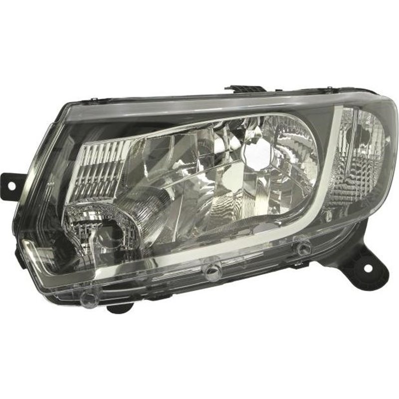 Lampa frontala Stanga H4. electric. fara motoras. culoare insert. negru DACIA LOGAN II. LOGAN MCV II. SANDERO II. RENAULT LOGAN-