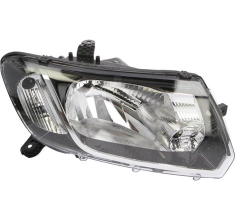 Lampa frontala Dreapta H4. electric. fara motoras. culoare insert. negru DACIA LOGAN II. LOGAN MCV II. SANDERO II. RENAULT LOGAN