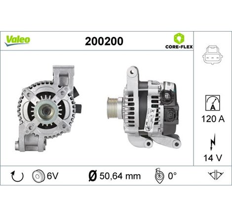 Generator - Alternator - Valeo-200200 - Valeo-200200