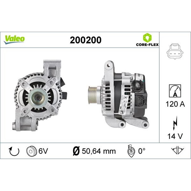 Generator - Alternator - Valeo-200200 - Valeo-200200