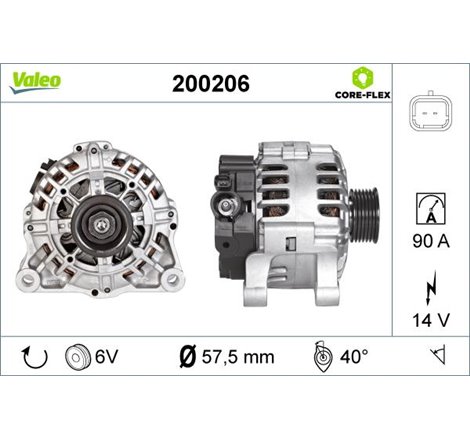 Generator - Alternator - Valeo-200206 - Valeo-200206