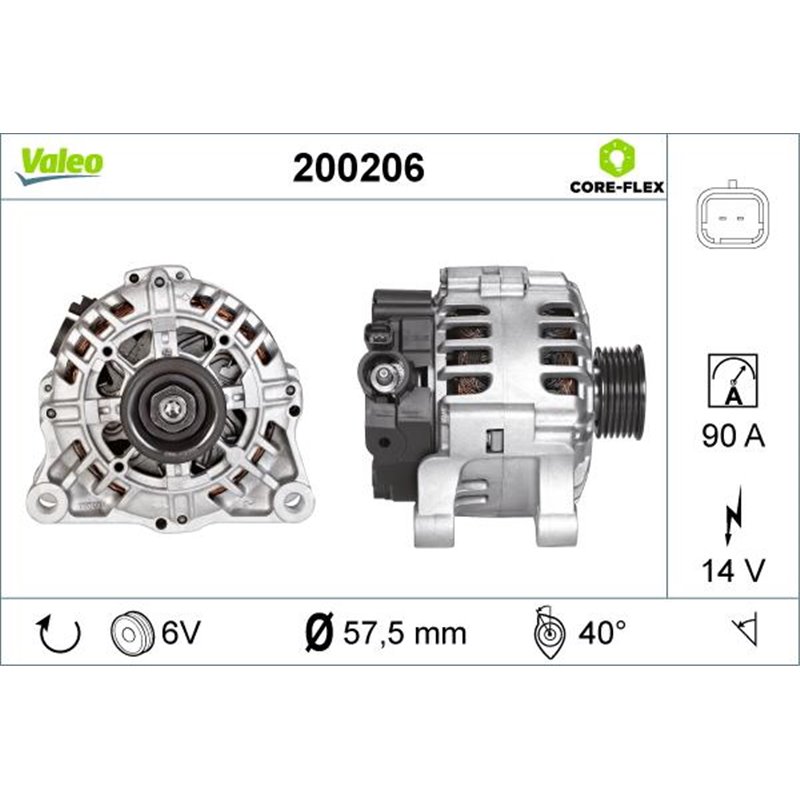 Generator - Alternator - Valeo-200206 - Valeo-200206
