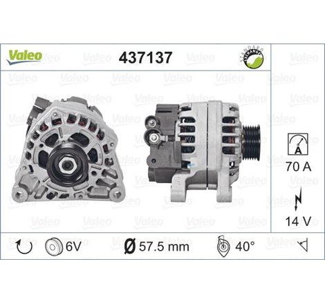 Generator - Alternator - Valeo-437137 - Valeo-437137