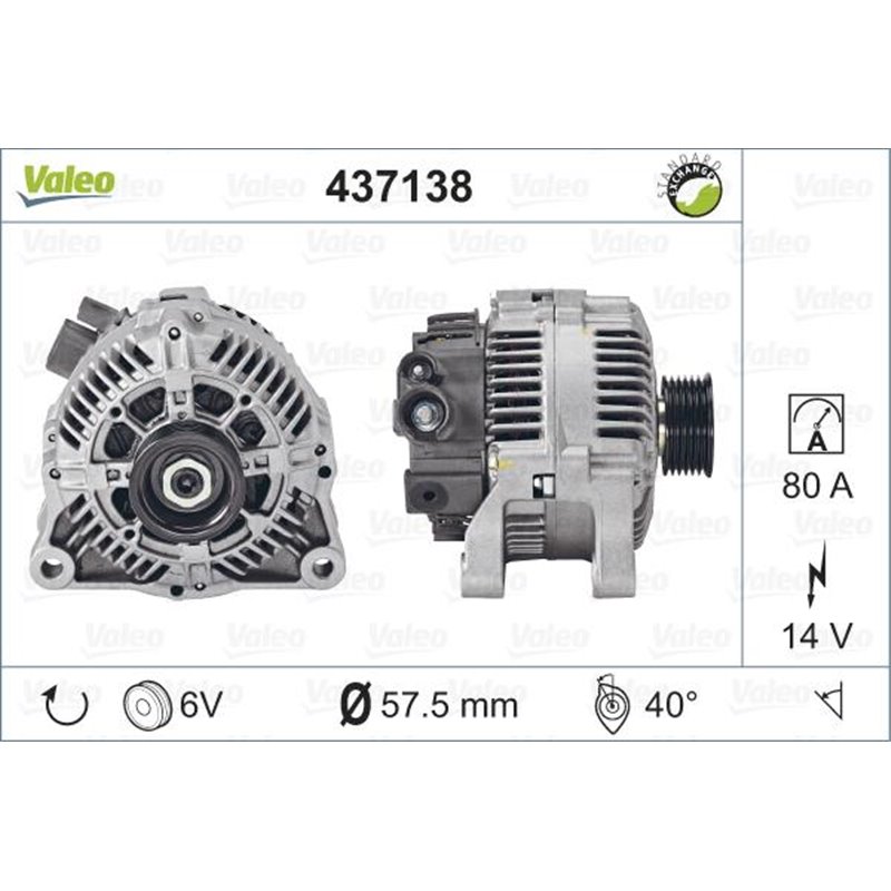 Generator - Alternator - Valeo-437138 - Valeo-437138