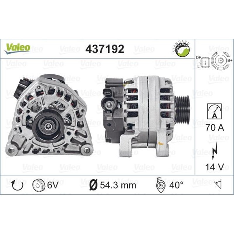 Generator - Alternator - Valeo-437192 - Valeo-437192