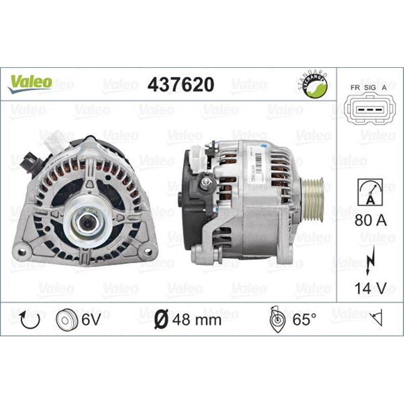Generator - Alternator - Valeo-437620 - Valeo-437620