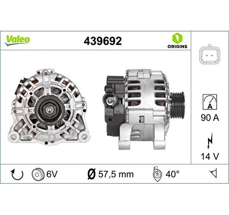 Alternator 14V. 90A CITROEN BERLINGO. BERLINGO MULTISPACE. BERLINGO-MINIVAN. C4. C4 I. C5 I. C5 II. C8. JUMPY I. NEMO. NEMO-MINI