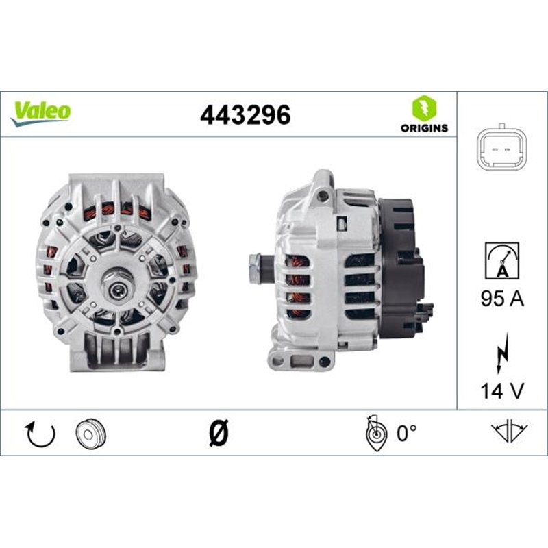 Generator - Alternator - Valeo-443296 - Valeo-443296