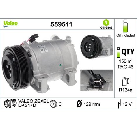 Compresor. climatizare - Valeo-559511 - Valeo-559511