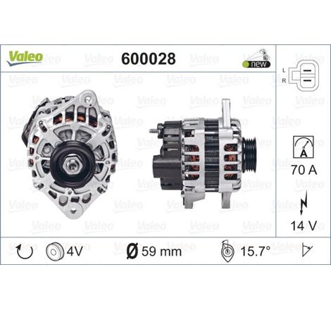 Generator - Alternator - Valeo-600028 - Valeo-600028