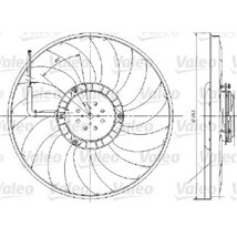 Ventilator radiator Stanga cu carcasa AUDI A6 ALLROAD C6. A6 C6 2.0-3.2 05.04-08.11 - Valeo-696017