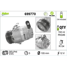 compresor de aer Opel Astra G 98 - Valeo-699770