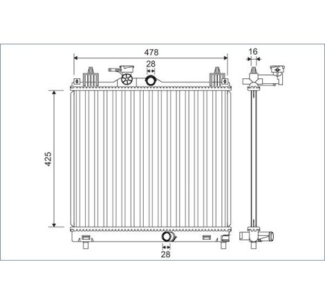 Radiator motor SUZUKI IGNIS III 1.2-1.2H 10.16- - Valeo-701138