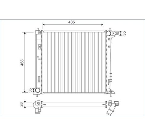 Radiator motor HYUNDAI TUCSON. TUCSON-SUV. KIA SPORTAGE IV 1.6-2.0DH 06.15- - Valeo-701140