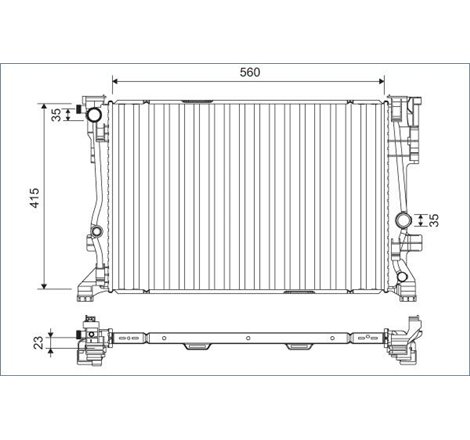 Radiator motor MERCEDES A W176. B SPORTS TOURER W246. W242. CLA C117. CLA SHOOTING BRAKE X117. GLA X156. INFINITI Q30. QX30 1.5D