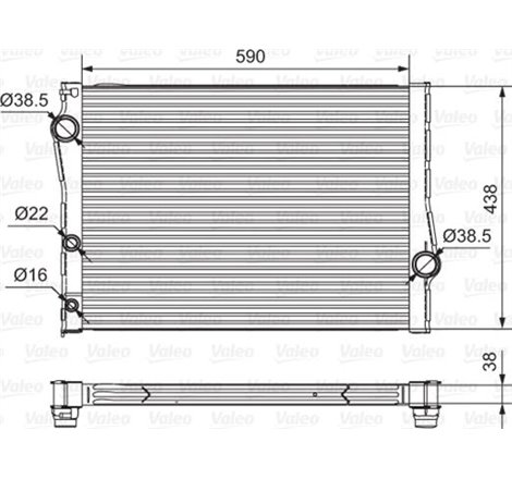 Radiator motor Automat BMW X5 E70. X5 F15. F85. X6 E71. E72. X6 F16. F86 2.0-3.0D -06.14 - Valeo-701549