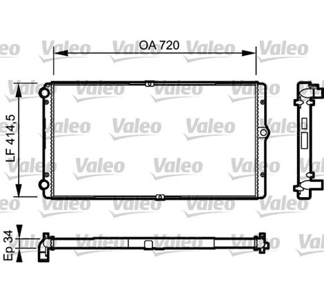 Radiator motor VW CALIFORNIA T4 CAMPER. TRANSPORTER T4 2.5D - Valeo-732177