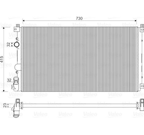 Radiator motor NISSAN INTERSTAR. OPEL MOVANO A. RENAULT MASTER II 1.9D-2.2D-2.5D - Valeo-732917