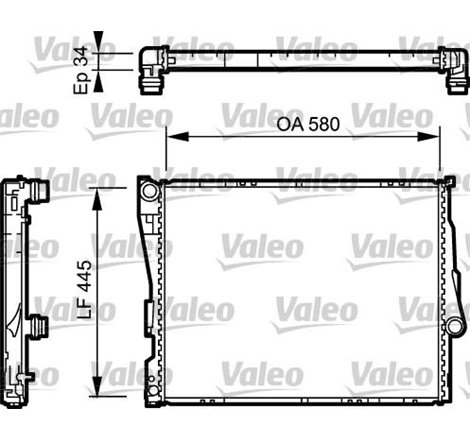 Radiator motor 5-viteze-6 viteze-Automat-Manual BMW 1 E87. 3 E46. Z4 E85. Z4 E86 1.6-3.2 - Valeo-734276