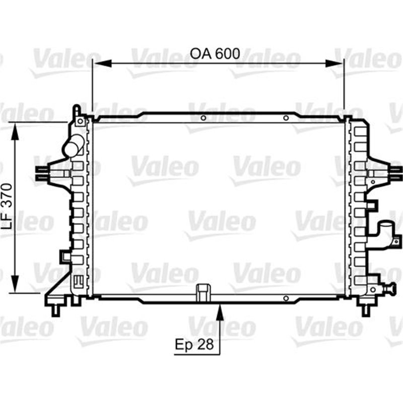 Radiator motor OPEL ASTRA H. ASTRA H CLASSIC. ASTRA H GTC. ASTRA H-KOMBI. ZAFIRA B. ZAFIRA B-MINIVAN 1.3D-1.7D-1.9D - Valeo-7343