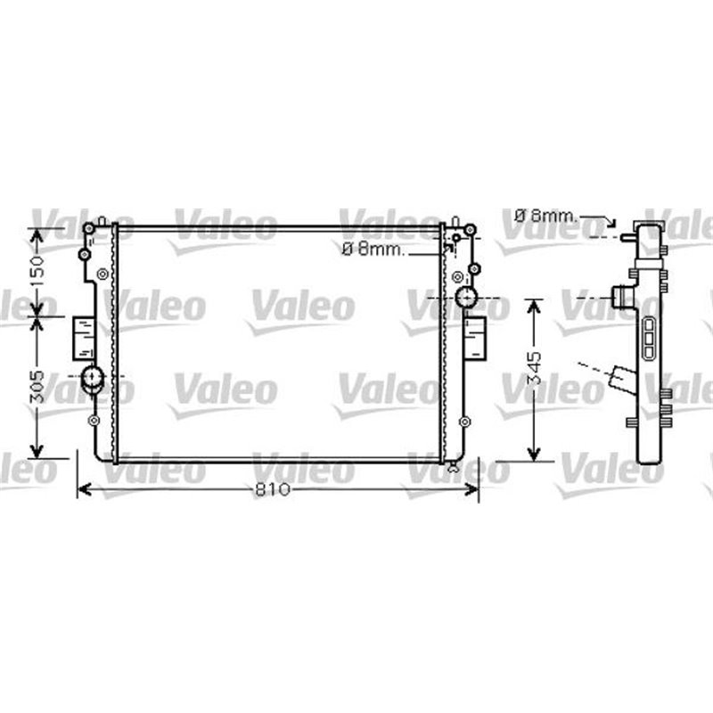 Radiator motor IVECO DAILY III. DAILY IV 2.3D-3.0D - Valeo-734448