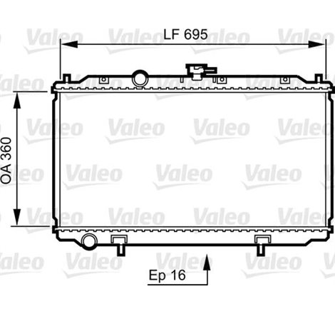 Radiator motor NISSAN ALMERA II. PRIMERA. SEAT TOLEDO I. VW SCIROCCO 1.5-1.6-1.8 - Valeo-734736