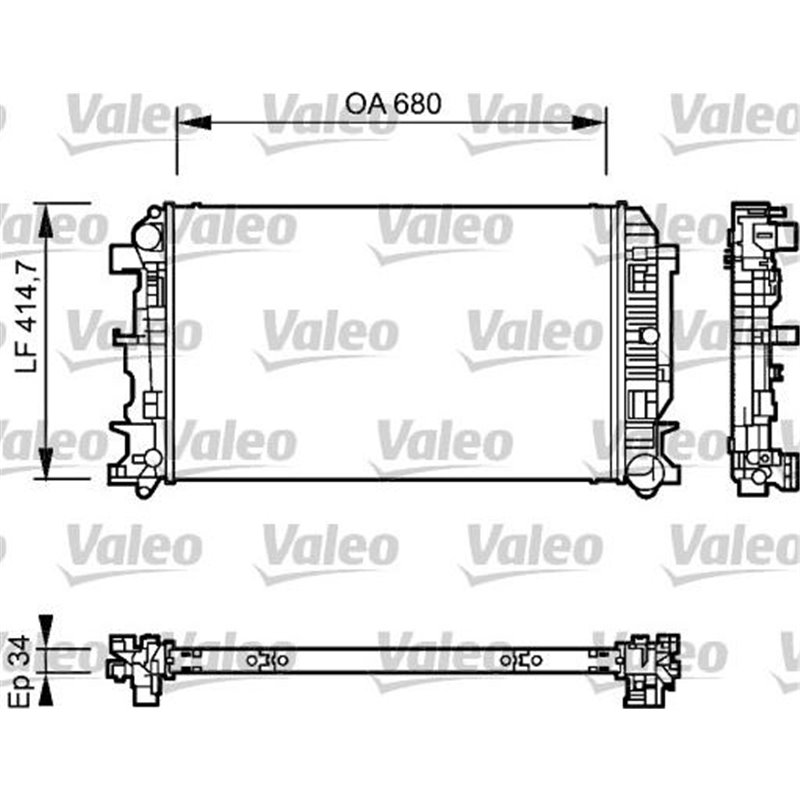 Radiator motor MERCEDES SPRINTER 3.5-T B906. SPRINTER 3.5-T B907. SPRINTER 3.5-T B907. B910. SPRINTER 3-T B906. SPRINTER 3-T B90