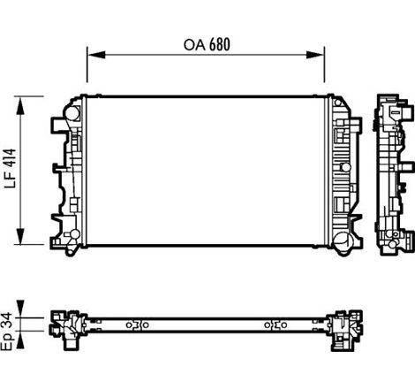 Radiator. racire motor - Valeo-735088 - Valeo-735088