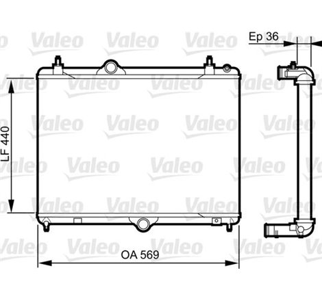Radiator motor CITROEN C5 III. PEUGEOT 508 I 1.6-1.6D - Valeo-735371