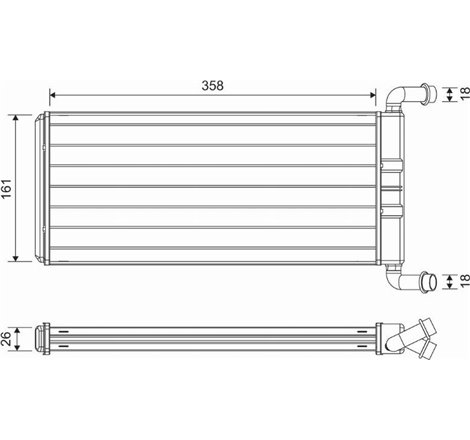 Schimbator caldura, incalzire habitaclu - Valeo-811643