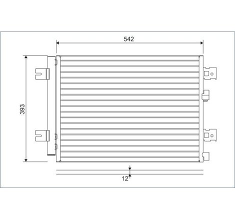 Valeo radiator Klim. Dacia Sandero 8200741257 - Valeo-814077