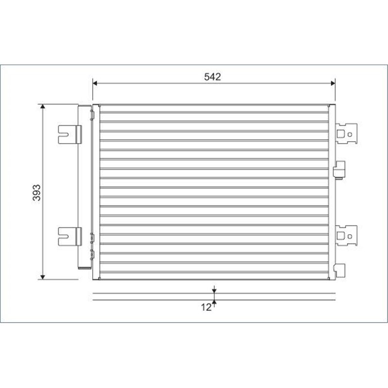 Valeo radiator Klim. Dacia Sandero 8200741257 - Valeo-814077
