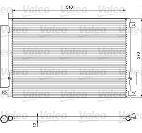 Condensator AC ABARTH 500E. FIAT 500. 500 C. PANDA. FORD KA. LANCIA YPSILON. MAZDA 5 0.9-Electric 07.07- - Valeo-814155