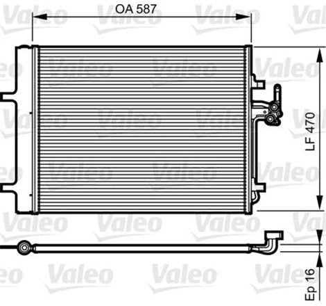 Condensator. climatizare - Valeo-814184 - Valeo-814184