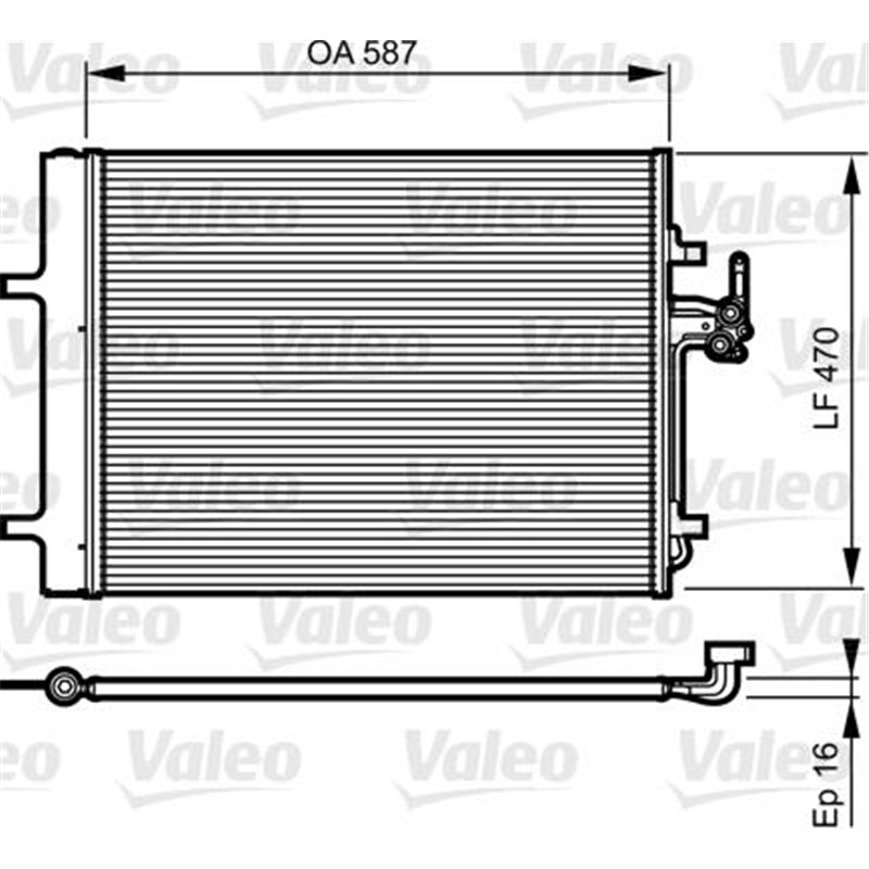 Condensator. climatizare - Valeo-814184 - Valeo-814184