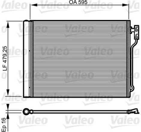 Condensator AC BMW 5 F10. 5 F11. 5 GRAN TURISMO F07. 7 F01. F02. F03. F04 1.6-2.0-3.0 09.09-02.17 - Valeo-814192