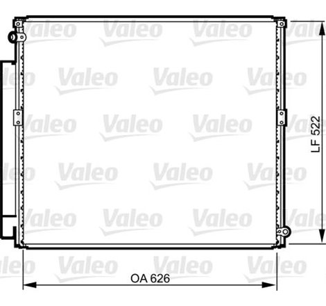 Condensator AC TOYOTA LAND CRUISER 90. LAND CRUISER PRADO 3.0D-3.4 03.96-12.10 - Valeo-814203