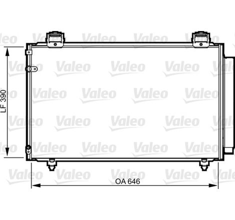 Condensator AC TOYOTA AVENSIS 1.6-2.4 03.03-11.08 - Valeo-814208