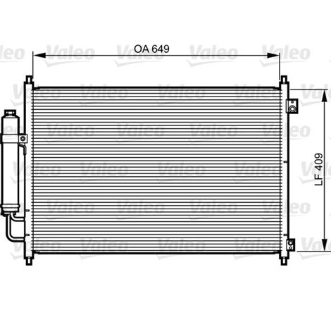 Condensator AC NISSAN X-TRAIL. X-TRAIL II 2.0-2.0D-2.5 03.07-02.14 - Valeo-814231