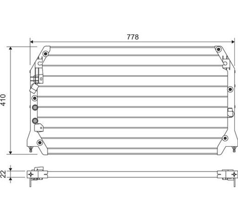 Condensator AC TOYOTA CAMRY 2.2-3.0 08.96-11.01 - Valeo-814283