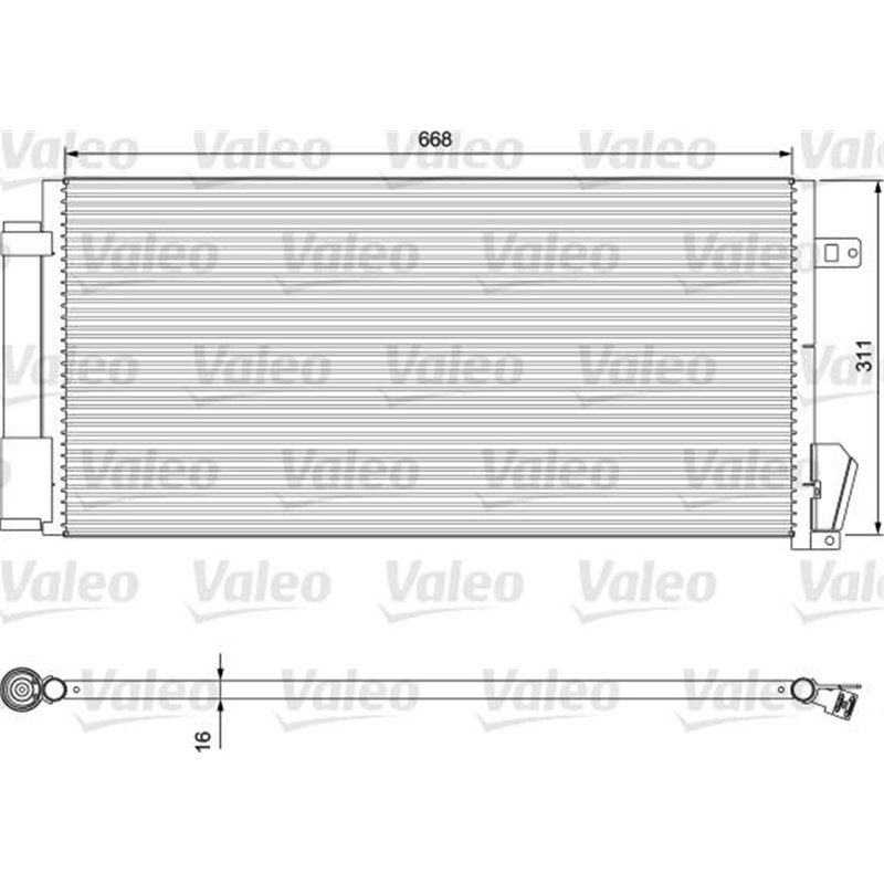 Condensator. climatizare - Valeo-814377 - Valeo-814377