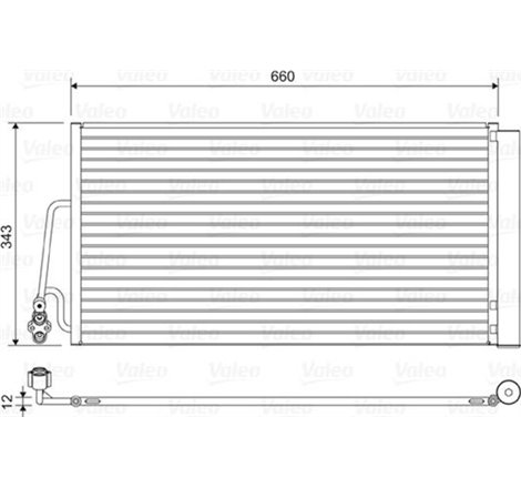 Condensator AC MINI R56. R57. R58. R59. CLUBMAN R55. COUNTRYMAN R60. PACEMAN R61 1.4-2.0D 09.06-10.16 - Valeo-814409