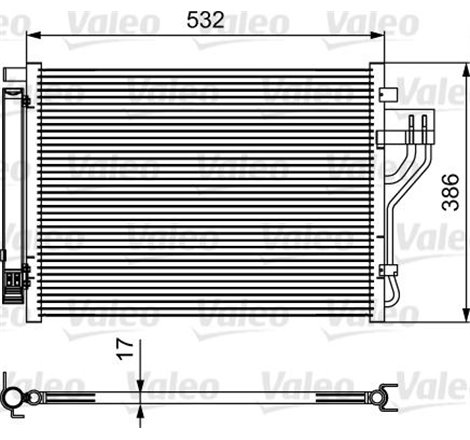 Condensator. climatizare - Valeo-814494 - Valeo-814494
