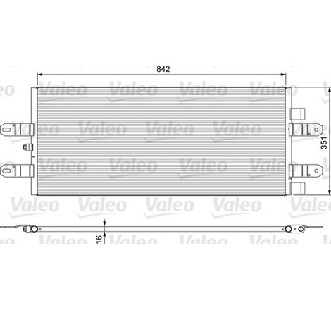 Condensator A-C 352x842x18 SCANIA G I. P I. R I 03.04-05.19 - Valeo-815093
