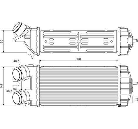 Supply air cooler CITROEN BERLINGO. BERLINGO-MINIVAN. XSARA PICASSO. PEUGEOT PARTNER. PARTNER-MINIVAN 1.6D 05.04-12.15 - Valeo-8