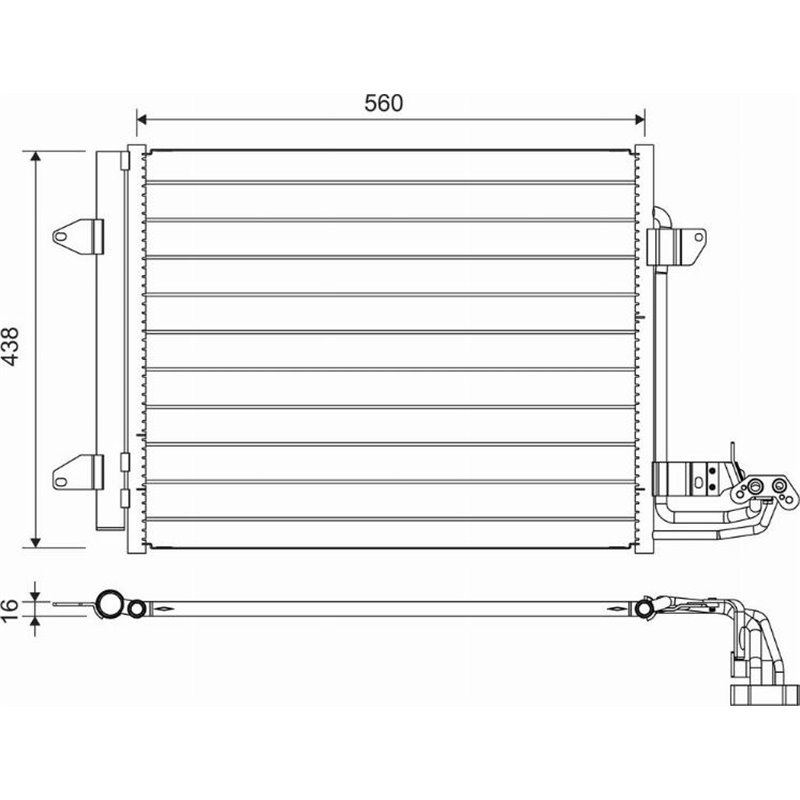 Condensator, climatizare - Valeo-817806