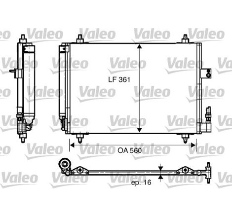 VALEO racitor de aer Peugeot 407 04-toate-04-Citroen C5 toate - Valeo-817824