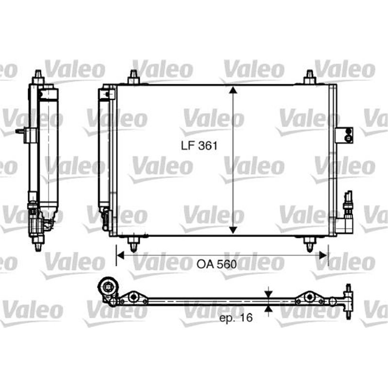 VALEO racitor de aer Peugeot 407 04-toate-04-Citroen C5 toate - Valeo-817824
