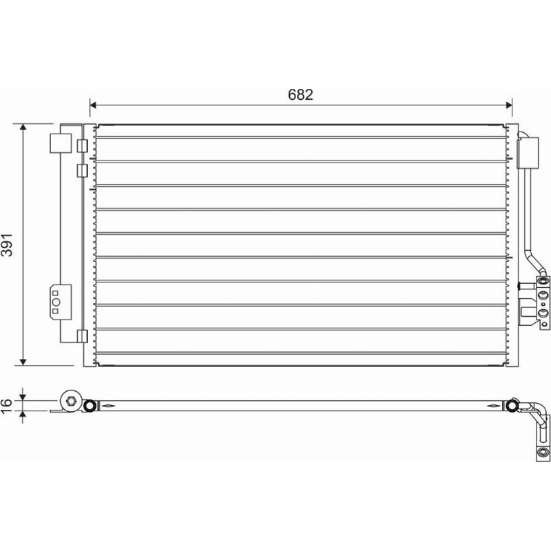Condensator, climatizare - Valeo-817842
